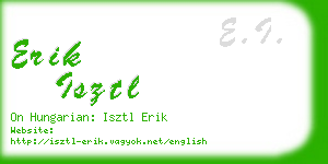 erik isztl business card